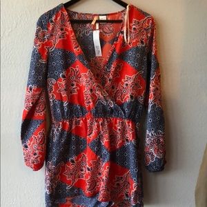 True Destiny Women’s Long Sleeve Romper NWT